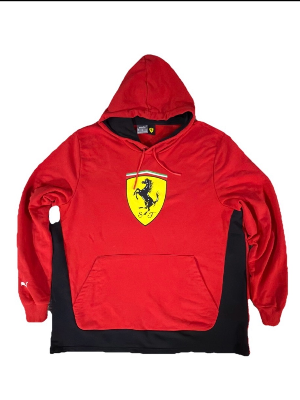 Men’s Puma x Scuderia Ferrari Big Shield Hoodie Red/Black Size XXL